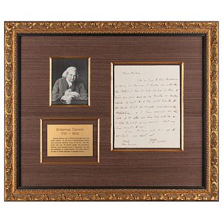 Erasmus Darwin Autograph Letter Signed