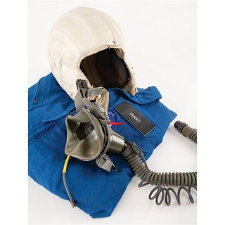 Space Shuttle: George &#39;Pinky&#39; Nelson&#39;s NASA Flight Suit and USAF MB-3 Helmet