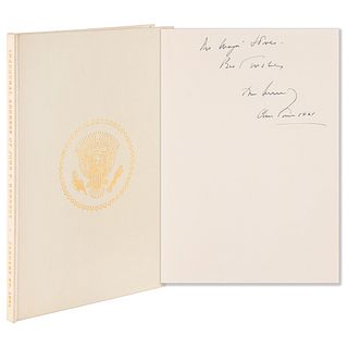 John F. Kennedy Inaugural Address Book (Privately Printed) Signed as President - Presented to the Chief of White House Police