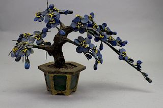 Chinese Tree w/ Lapis Leaves