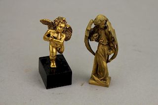 (2) Bronze Cherubic Figures