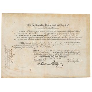 Zachary Taylor Naval Commission Signed as President