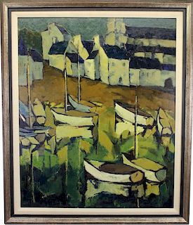 Elie, Signed Early 20th C. Harbor Scene