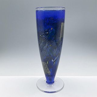 Kosta Boda Crystal Vase, Satellite Blue 49250