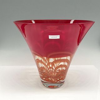 Waterford Crystal Bowl, Evolution Red and Amber