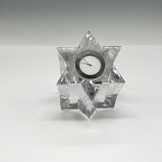 Orrefors Crystal Desk-Table Clock, Star