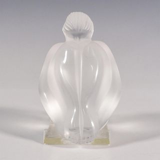 Lalique Crystal Paperweight, Nu Feuille Plie