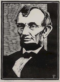 Charles Turzak, (American, 1899-1985), Lincoln Portrait