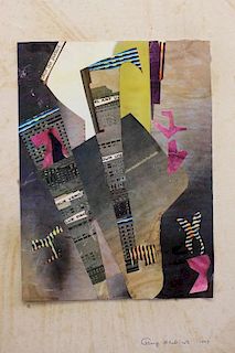 George Hitchcock 1969 Abstract Collage