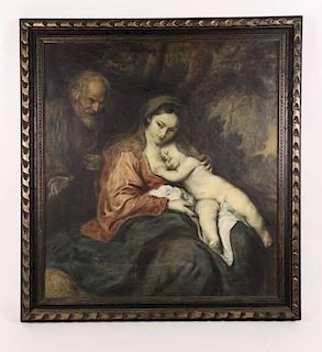 After Van Dyck "Rest on the Flight into Egypt" Oil