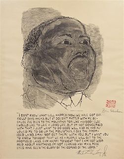 Ben Shahn, (American, 1898-1969), Martin Luther King Jr., 1966