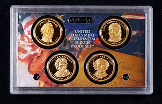 2008 United State Mint Presidential Dollar Proof Set. 4 Coins Inside. No Outer Box