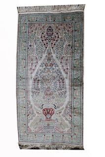 20th C. Persian Silk Rug