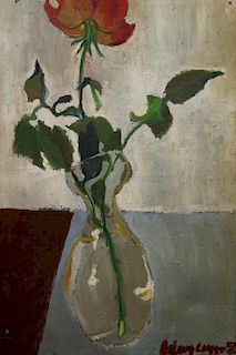 Signed, '58 Oil/Canvas Painting of a Still Life