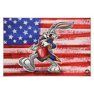 Looney Tunes, "Patriotic Series: Bugs Bunny" Numbered Limited Edition on Canvas with COA. This piece comes Gallery Wrapped.