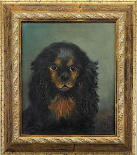 Signed, 1895 Portrait of a Dog