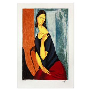 Amedeo Modigliani- Serigraph "Jenne Hebuterne Con La Mano Sulla Spalla Sinistra"
