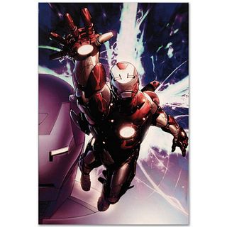 Marvel Comics "Invincible Iron Man #25" Numbered Limited Edition Giclee on Canvas by Salvador Larroca with COA.