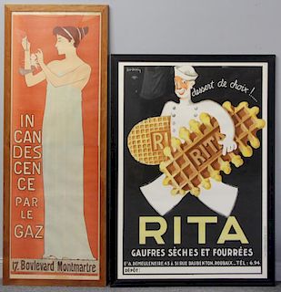 Two French Lithograph Advertising Posters.
