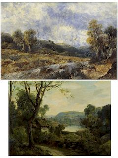 Two 19th C. English Oil on Canvas Landscapes.