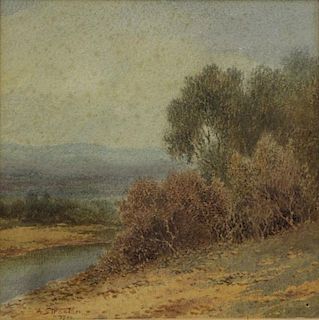 STREETON, Arthur E. Watercolor. Landscape, 1893.
