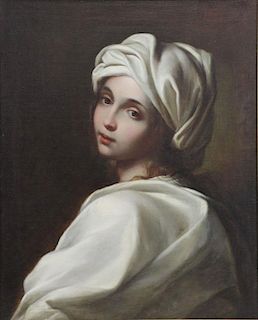 After Guido Reni. 19th C. Oil on Canvas. Portrait