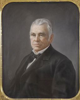 Signed 19th C. Pastel Portrait of a Gentleman