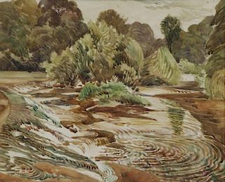 POOR, Henry Varnum. Watercolor on Paper. River