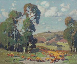 LAURITZ, Paul. Oil on Canvas. Landscape.