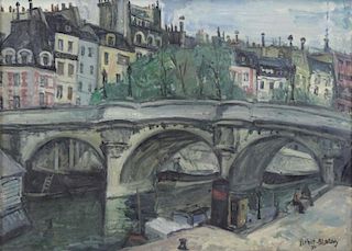 BLATAS, Arbit. Oil on Canvas. Seine River, Paris.