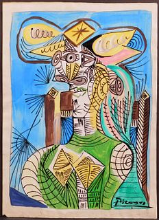 Pablo Picasso, Style of:  Portrait du Femme