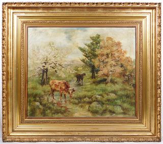 Brown: Impressionist Cows in a Field