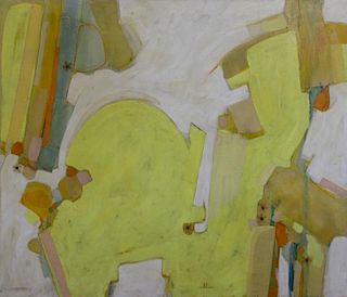 FITZPATRICK. Abstract Oil and Collage on Canvas.
