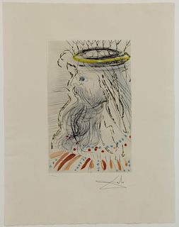 DALI, Salvador. "King Solomon" Etching with Gold