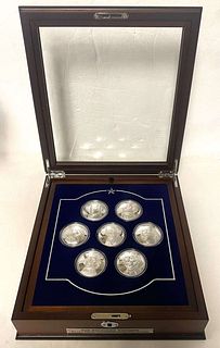 (5-coins) The Founding Fathers Proof Commemoratives Collection 1 ozt .999 ozt Silver