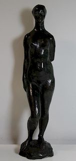ROSENTHAL, Joe. Bronze Nude Sculpture of a Woman.
