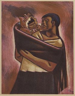 * Jean Charlot, (American/French, 1898-1979), Mexican Mother, 1948