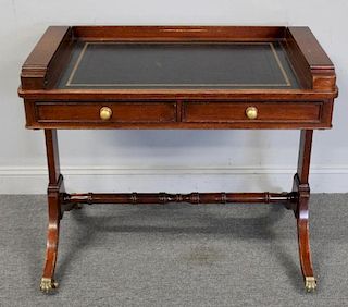 Antique Leathertop Carlton Style Desk with Inlay.