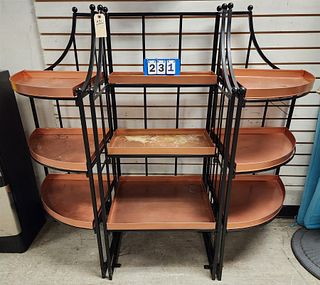 3 Part Wrought Plant Stand W/ Copper Trays 