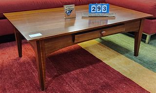 Ethan Allen Cherry 1 Drawer Coffee Table 17"H X 46"W X 28"D
