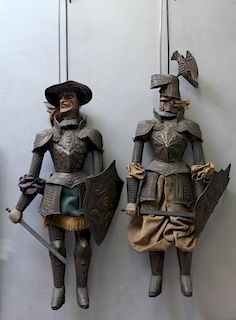 2 Antique Italian  Catania Style Puppets .