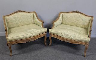 Pair of Antique French Style Carved Chairs.