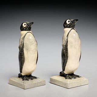 Malvina Hoffman, pair pottery penguins