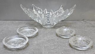 Lalique Glass Lot Including a Champs-Elysees Bowl.