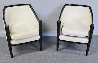 Pair of Rhulman Style Art Deco Club Chairs.