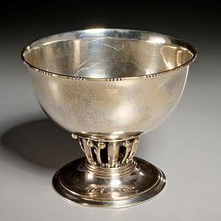 Georg Jensen, Denmark, sterling 'Louvre' bowl