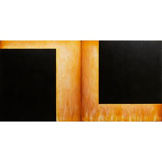Ford Beckman, large diptych painting, 1991