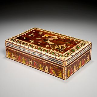 Egyptian inlaid jewelry box, Barbara Walters Coll.