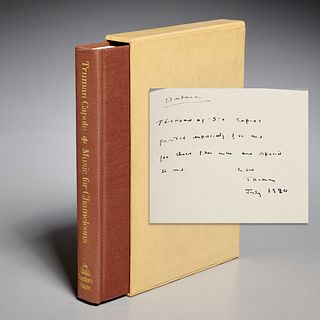 Truman Capote, inscribed to Barbara Walters