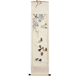 Ma Xinle, watercolor scroll painting